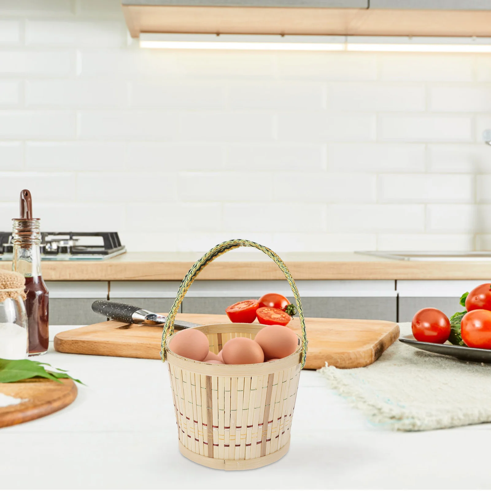 Корзины для яиц хранения фруктов тканые бамбуковые плетеные