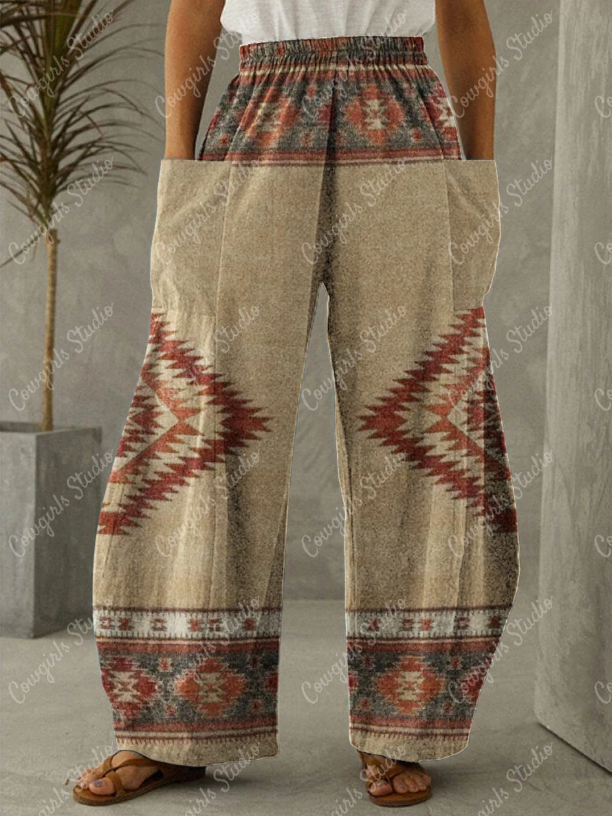 

women's summer soft high waist printed casual pants