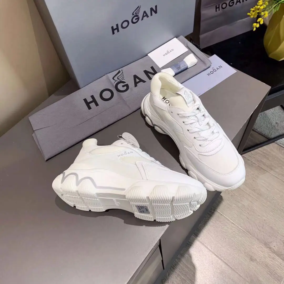 Hogan Thick Sole Women's Shoes Fashion Platform Running Shoes Vulcanized Casual Basketball Girl Footweight designer shoes
