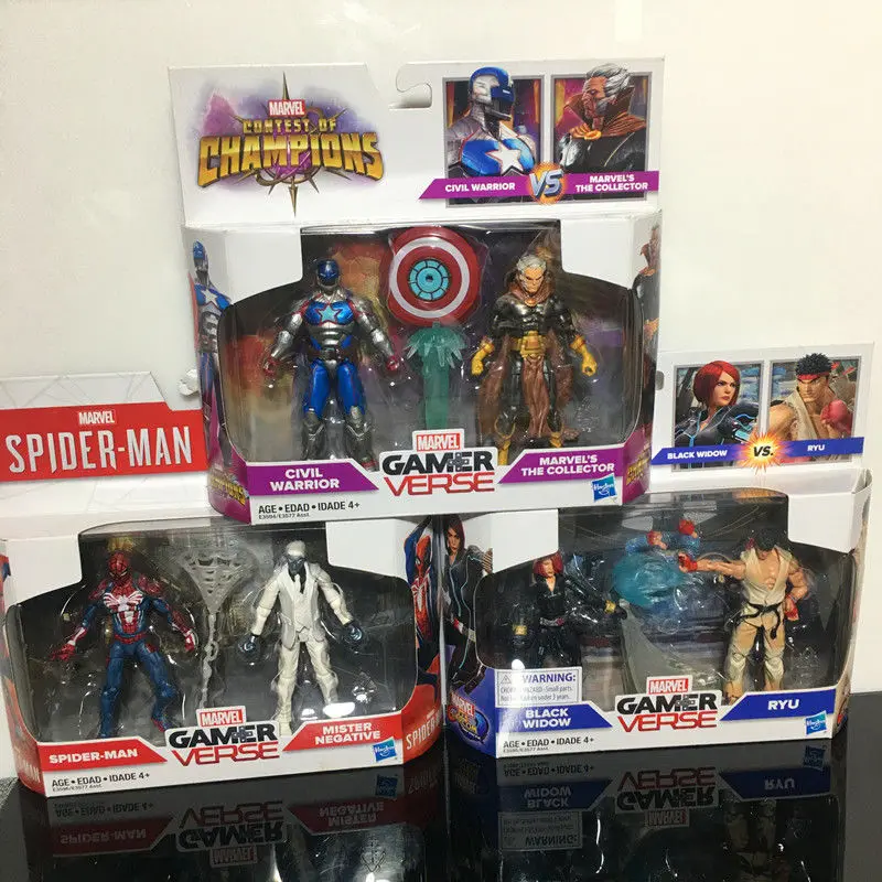 Marvel Super Spidey Человек-Паук Рю против Наташи Романофф Воин Вдова Мистер Негативная