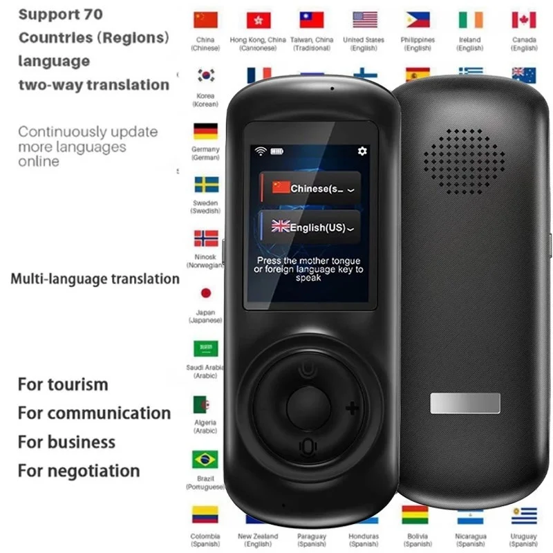 Smart T2S Portable Instant Voice Translator Support 70 Countries Language Two-way Translation Multi-Language Translator Voice enlarge