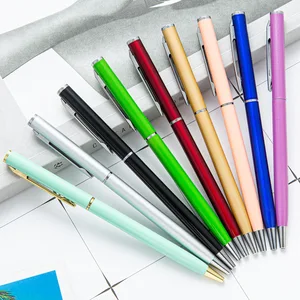 10/20/30/40/50/100pcs Macaron Metal Simple Ballpoint Pen Colorful Pens Advertising Gift Pen School Stationery Office Supplies