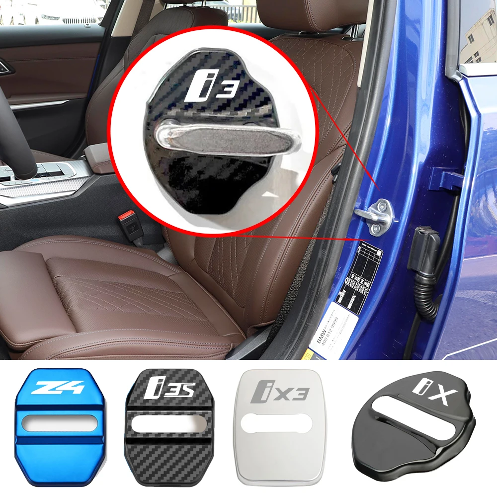 Крышка дверного замка автомобиля автомобильные эмблемы Чехол для BMW i3 i3s i4 iX iX3 i01 Z4 E85 E86 E89 G29 G26 i20 G08 G70 iX1 аксессуары для стайлинга автомобилей