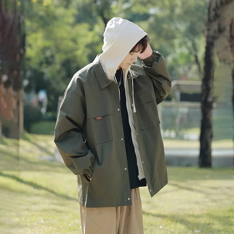 Куртка мужская легкая с капюшоном дышащая мягкая верхняя одежда тонкая