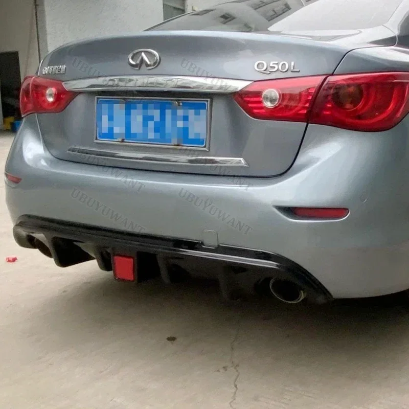 Для Infiniti Q50 2014-2023 настоящий карбоновый дефлектор шасси защита заднего бампера