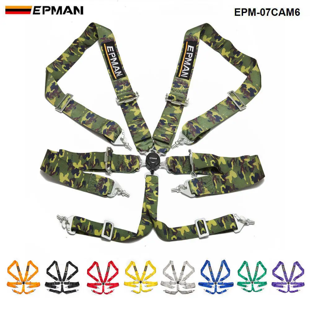 

Epman Universal 4-Point 3"Nylon Strap Harness Safety Camlock Racing Seat Belt EPM-07CAM6
