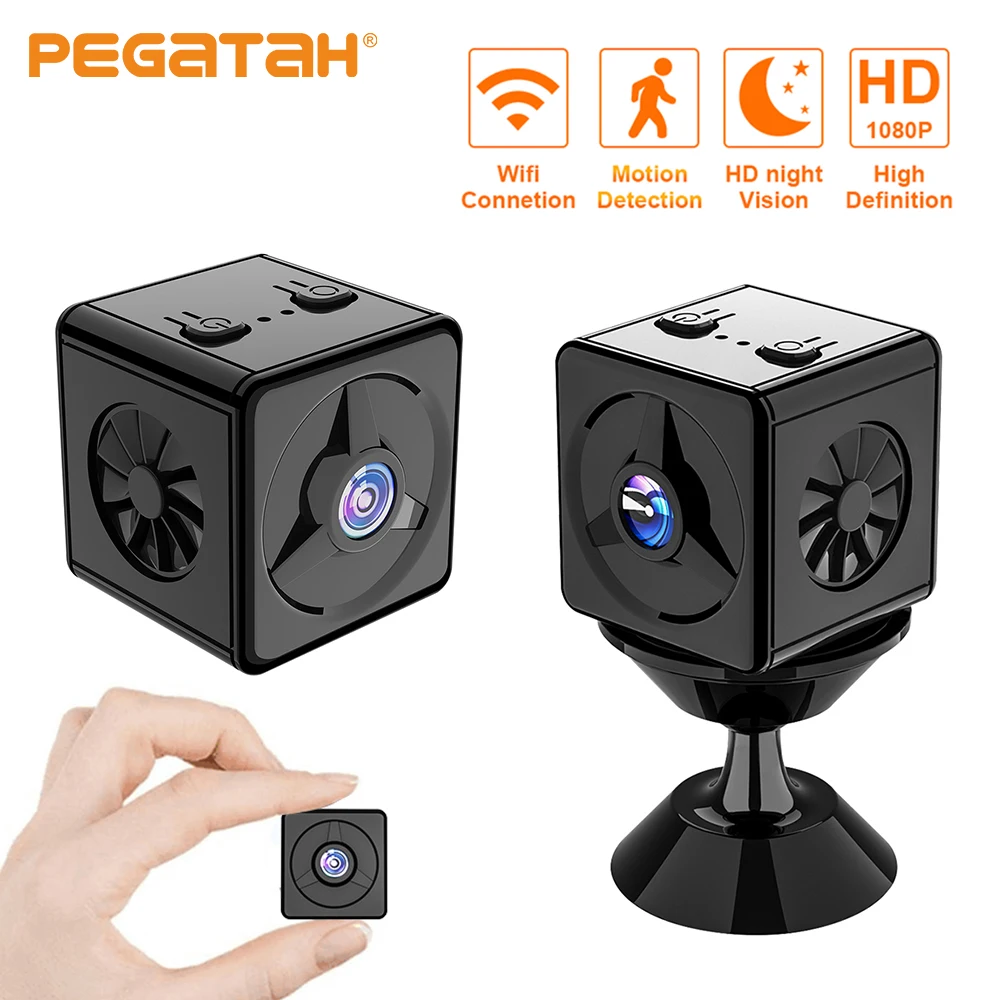 

Мини-камера PEGATAH, Wi-Fi, камера наблюдения, HD 1080P, магнитная, ИК, ночное видение, обнаружение движения, веб-камера, диктофон