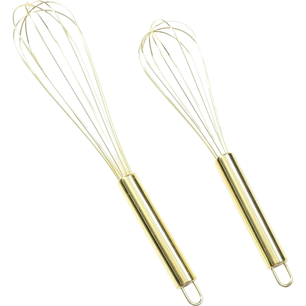 

2pcs Household Wire Whisks Egg Stirrers Sauce Whisks