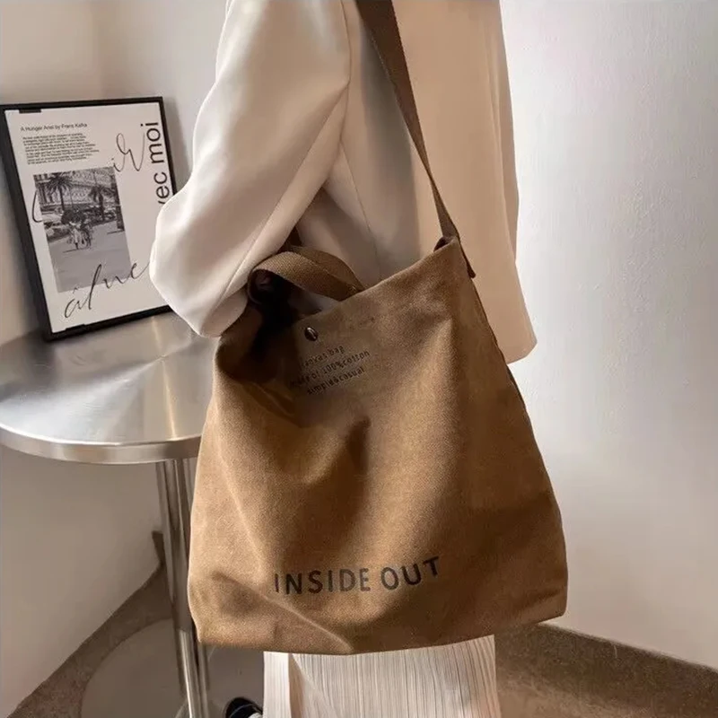 

Women Canvas Casual Shoulder Bag Large Big Capacity Tote Bag Multifunction Fashion Handbag Shopping Crossbody Ladies Hand Bags
