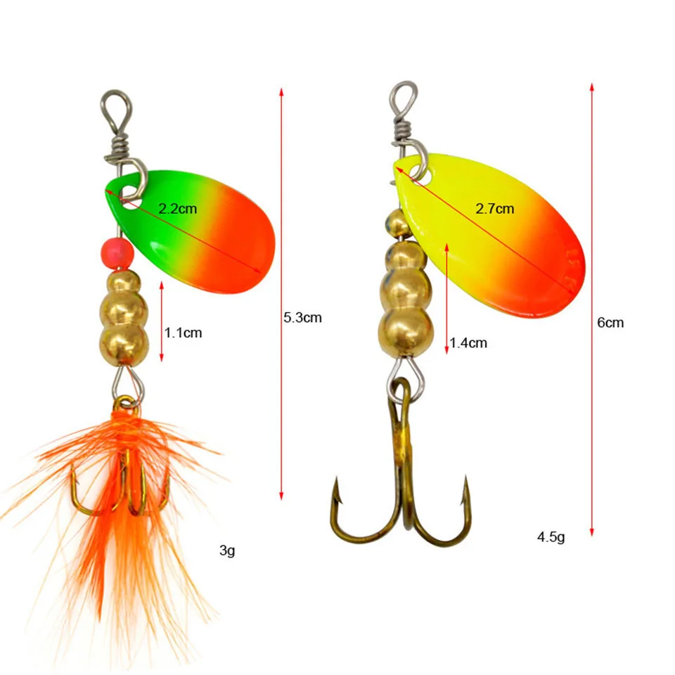 WALK FISH металлическая приманка в виде ложки для спиннинга 53/60 мм 3/4 дюйма