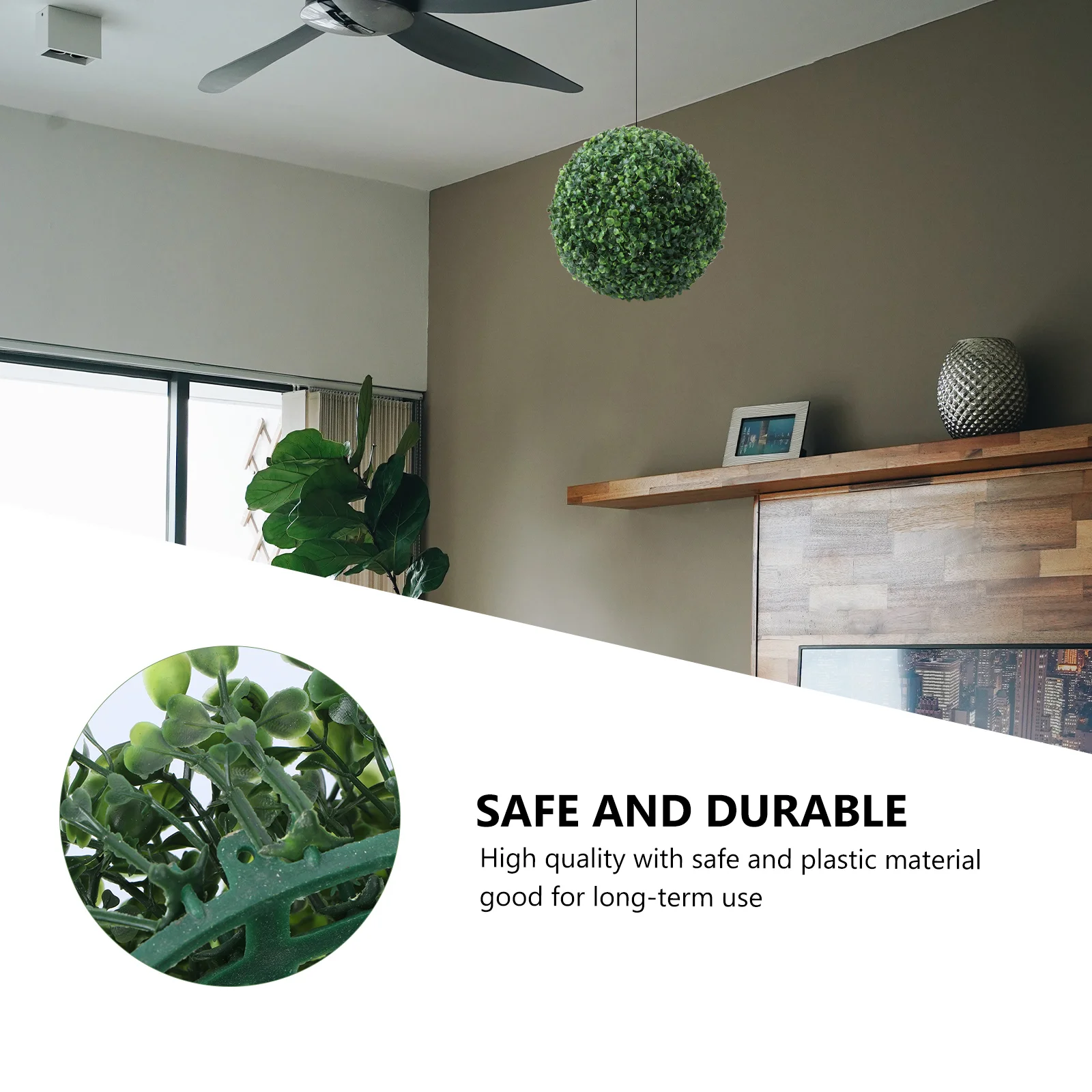 

Topiary Artificial Boxwood Hanging Faux Decorative Ornament Outdoor Decor Fake Green Greenery Simulated Ceiling Simulation