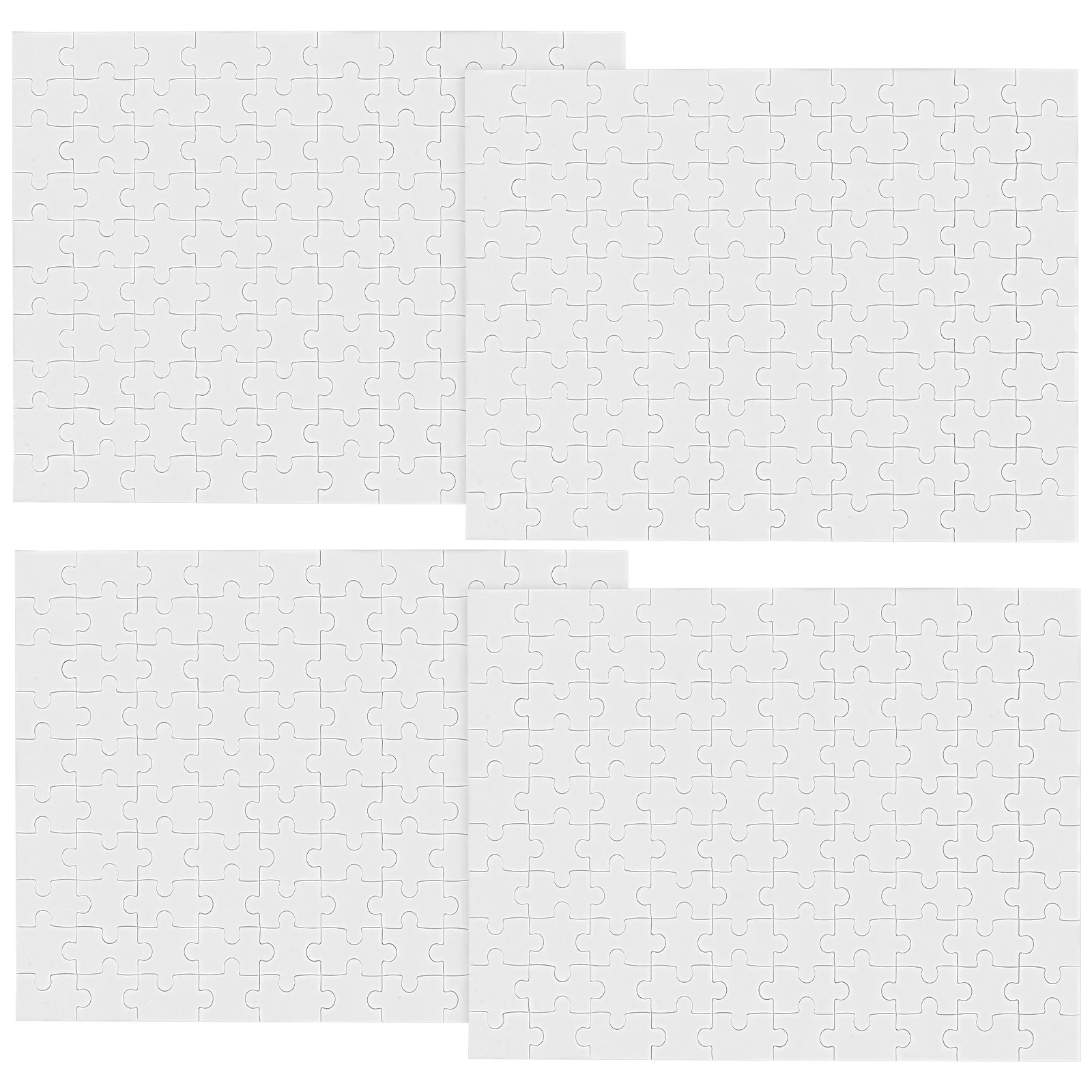 

4 Sheets of Graffiti Blank Puzzle Blank Puzzle Pieces Drawing DIY Blank Puzzle Pieces
