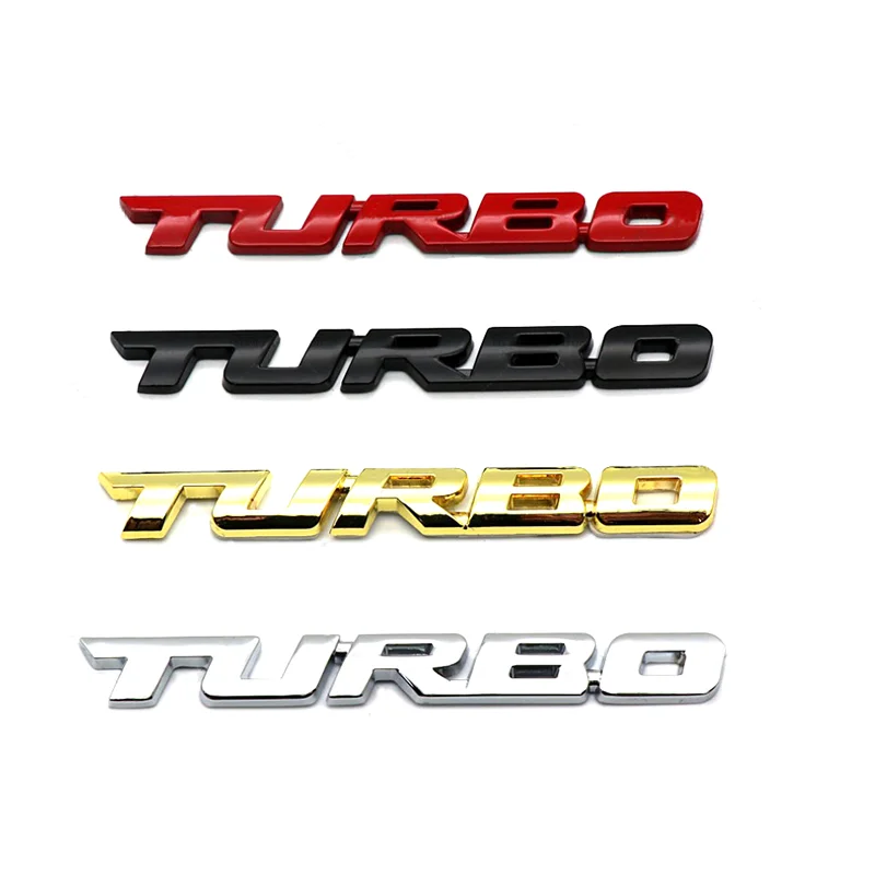 

Universal 3D Alloy Metal Letter Turbo Car Motorcycle Emblem Sticker Decoration Body Rear Tailgate 3D Car Sticker