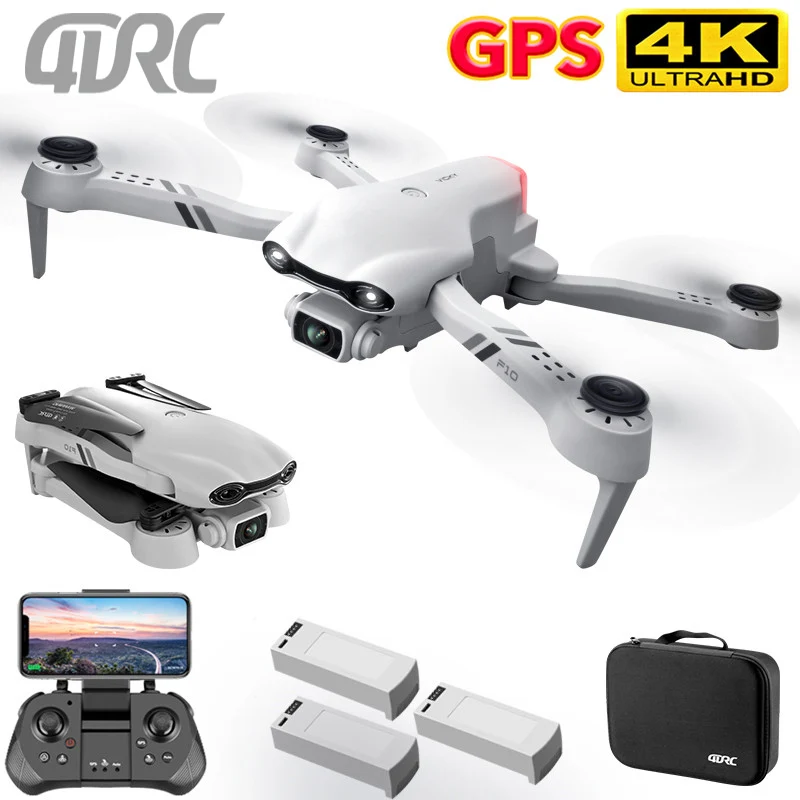 4DRC 2021 New 4K HD dual camera with GPS 5G WIFI wide angle FPV real-time transmission rc distance 2km professional drone