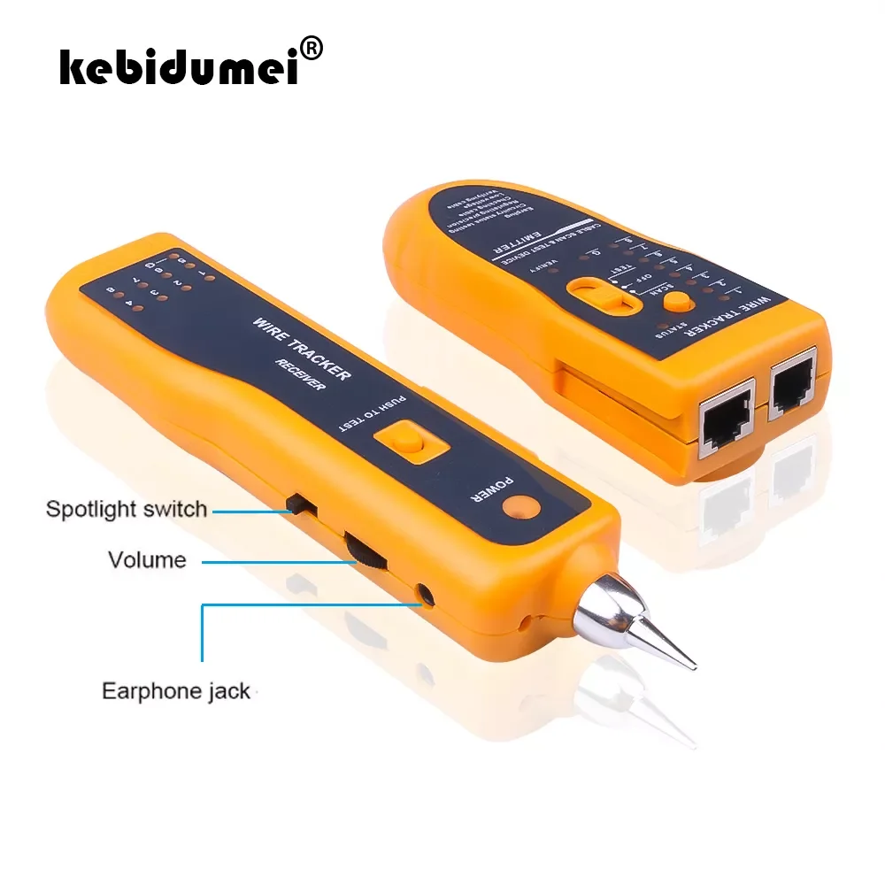 

Wire Tracker Network Cable Tester Detector Line Finder For Cat5 Cat6 RJ45 UTP STP LAN Tracer Diagnose Tone Tool Kit