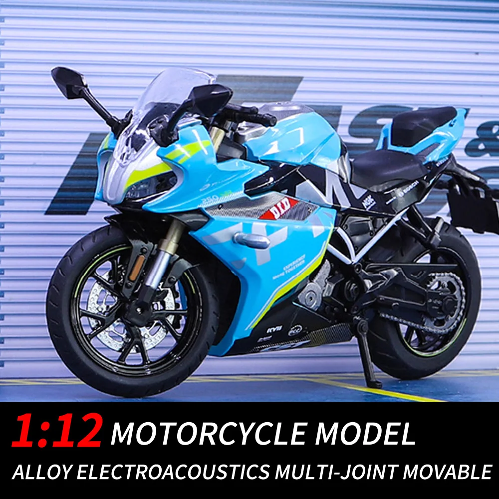 

1/12 Spring Wind 250sr Motorbike Model Alloy Simulation Locomotive Sound And Light Large Scale Toys Boys Collectibles Gifts