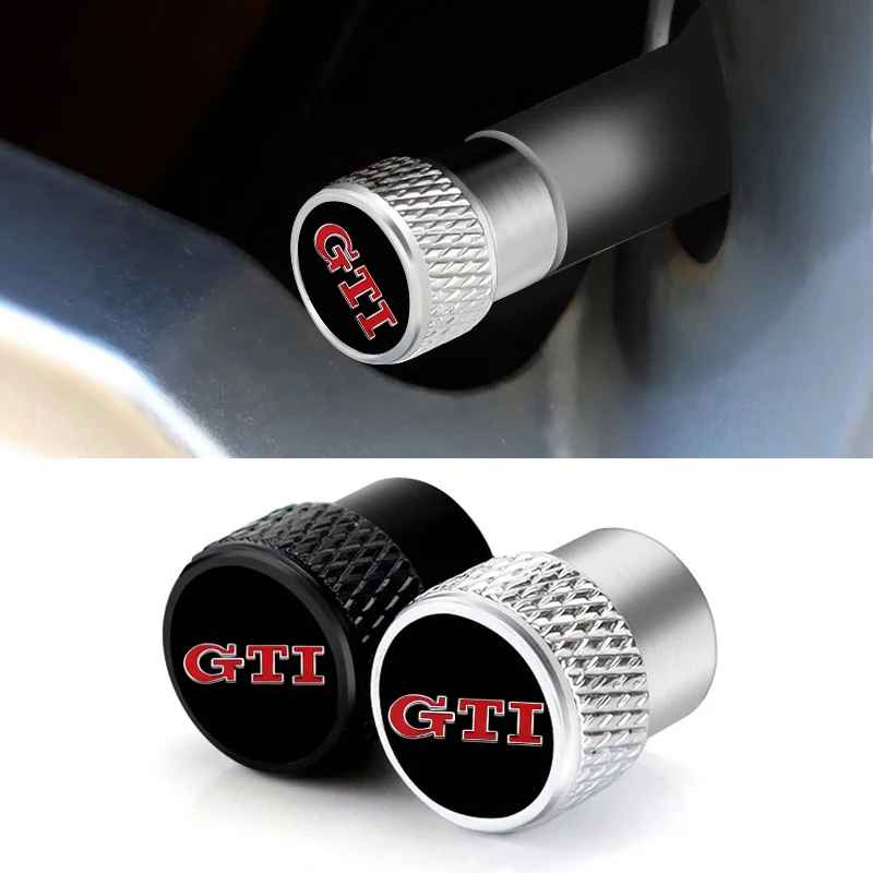 

4PCS/set Car Aluminum Alloy Wheel Hub Valve Core Cover Suitable for GTI Volkswagen VW Polo Golf R400 TCR MK2 MK4 MK5 MK6 MK7 Car