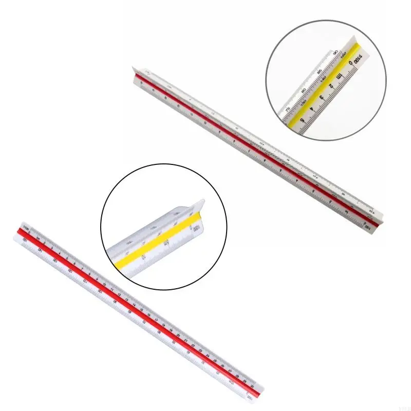 Y5lb 12 &quotАлюминиевый архитектор Шкал -масштаб Треугольный масштаб масштаба для for