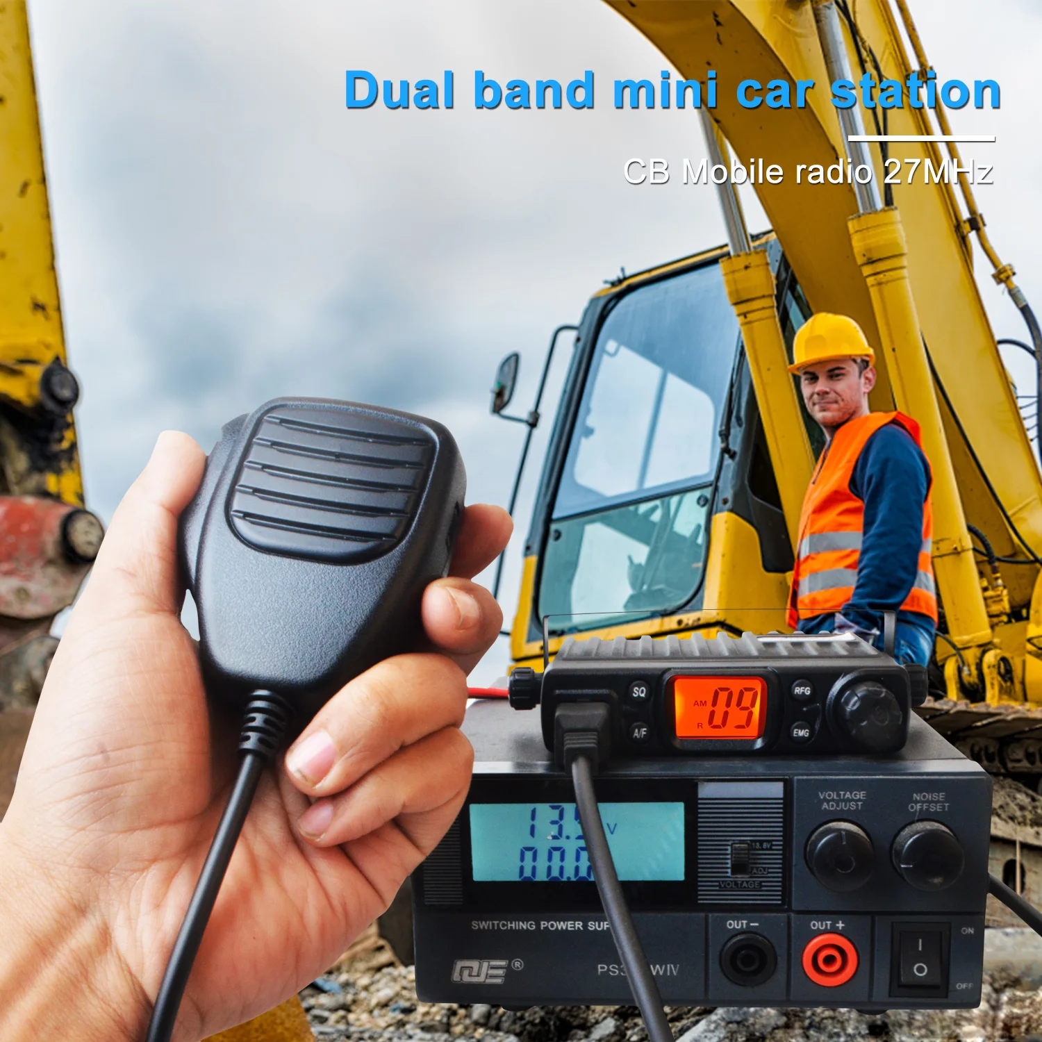 Мобильная радиостанция CB Citizen Band 26 965-27 405 MHz FM/AM 4W 40CH walkie talkie Ham radio station Transceiver |