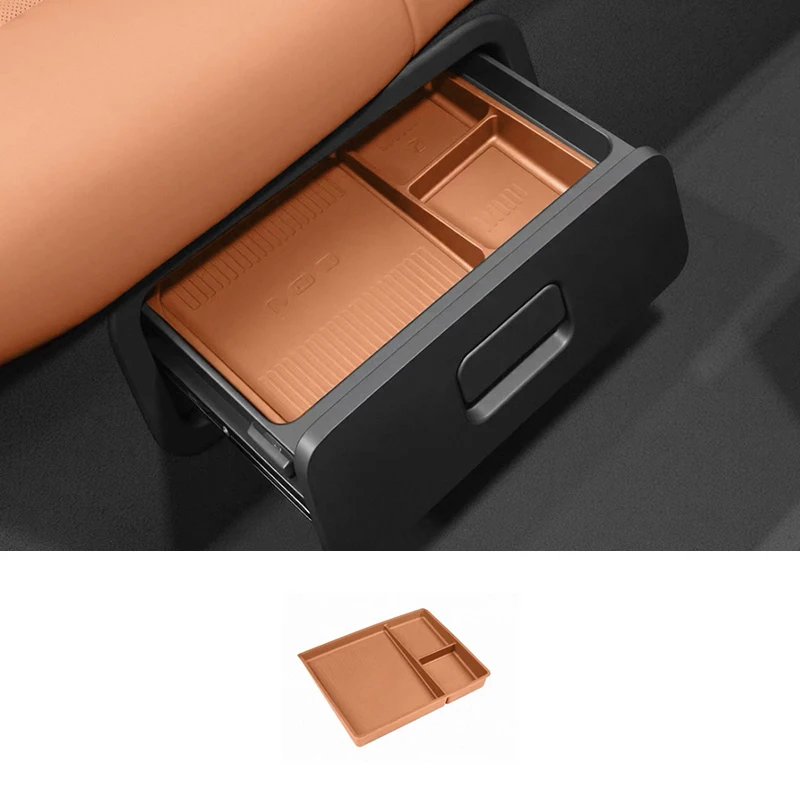 

Для Xiaomi YU7 2025 2026, подушечки для хранения заднего сиденья, ящик для хранения из ТПЭ, автоматически модифицированные аксессуары