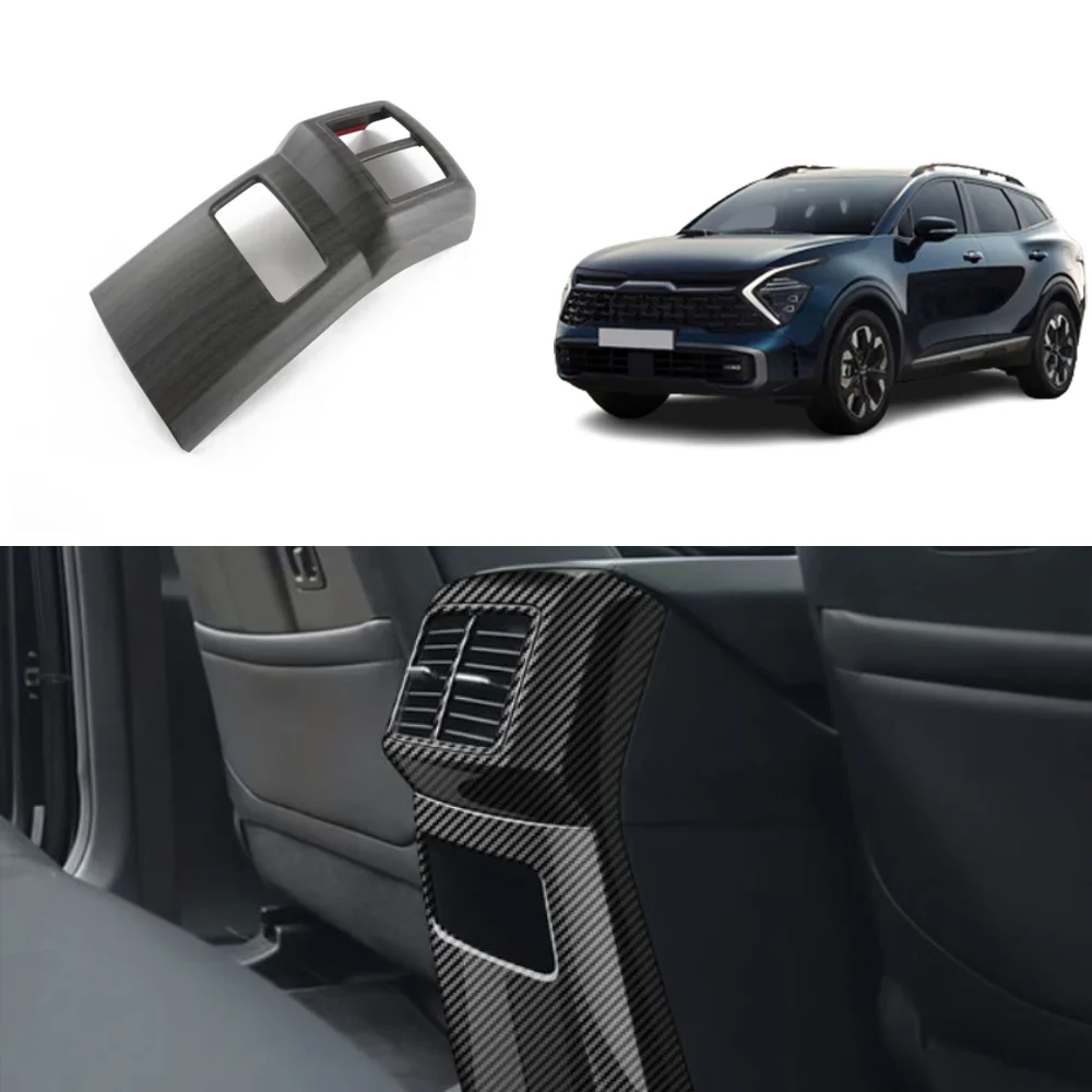 

For Kia Sportage NQ5 2022 2023 ABS Rear Air Conditioner Outlet Inner Seat Cente rAC Vent Cover Back An-ti kick Board Decorate
