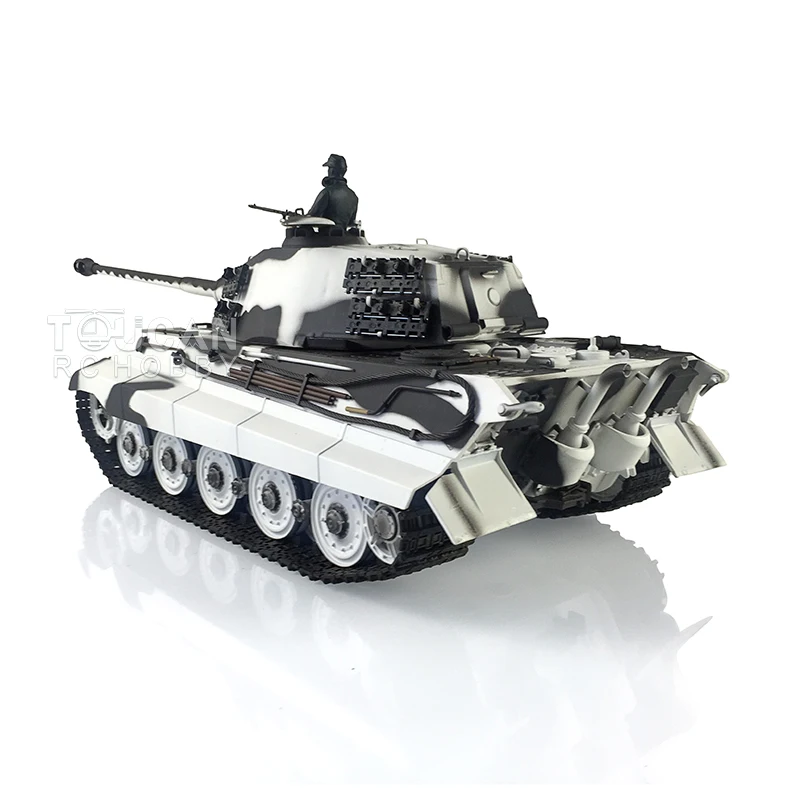 Фото HENG LONG 2.4G 1/16 7.0 Пластиковый немецкий танк King Tiger RTR RC 3888A 360 °   Вращающийся курительный блок, BB-пеллет, игрушка №5