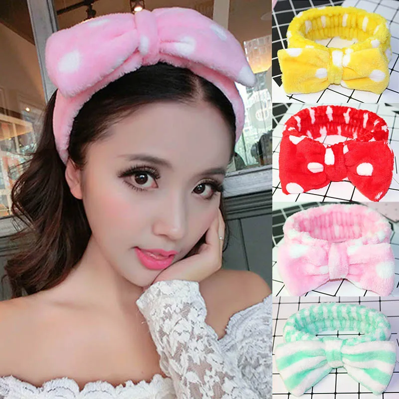

Multifunction Girl Hairband Bath Hair Bands Soft Wrap Band Elastic Bathroom Accessories Spa Shower Face Headbands