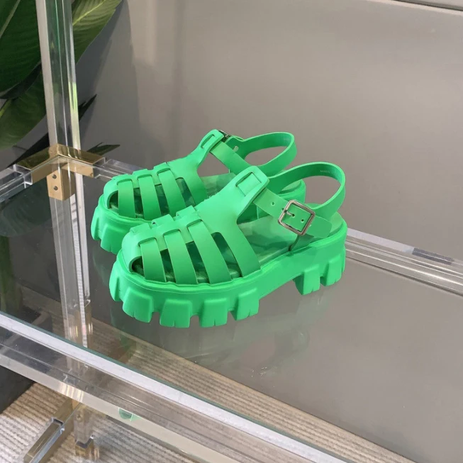 Сандалии женские на платформе дизайнерские босоножки ремешке с пряжкой