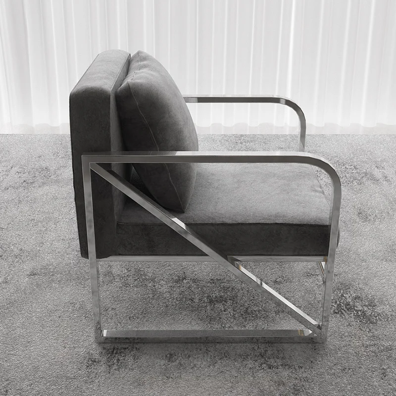 Серебряная ткань и Набор стульев для одинарной двойной трехместной мраморной