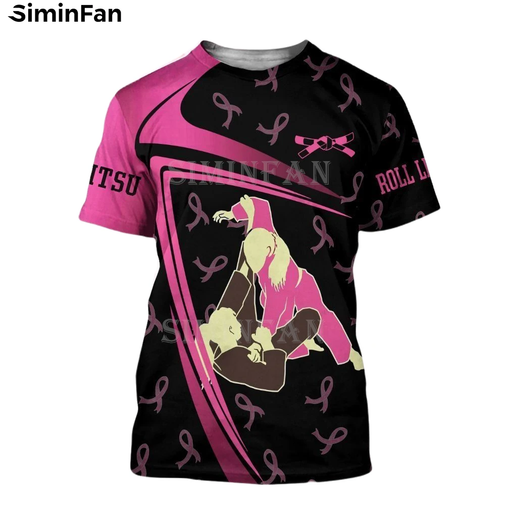 

Футболка JIU JITSU GIRL с 3D принтом для мужчин и женщин, летняя Повседневная рубашка с коротким рукавом, топы в стиле Харадзюку, уличная одежда