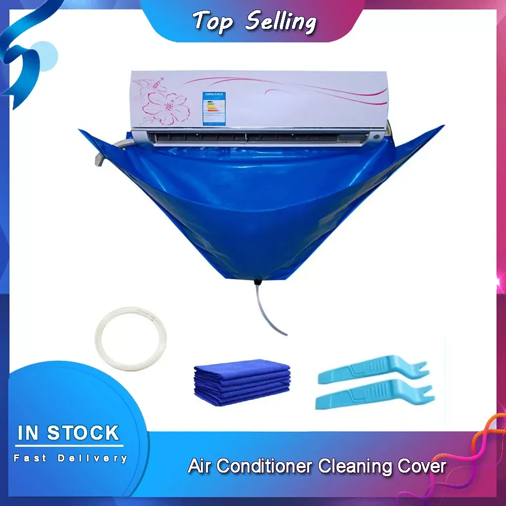 

NEW2023 Air Conditioner Cleaning Cover With Water Pipe Waterproof Air Conditioner Below 1.5P Cleaning Dust Protection Cleaning C