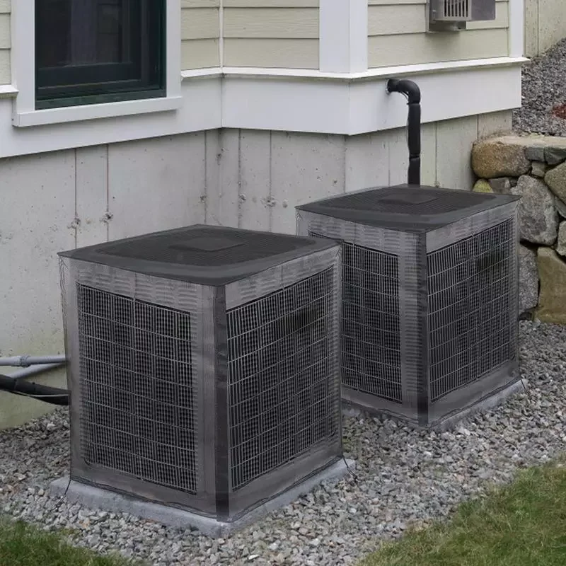 

Outside AC Mesh Covers Outdoor Central Air Conditioning Cover with Waterproof Removable Top Cover To Prevent Leaves