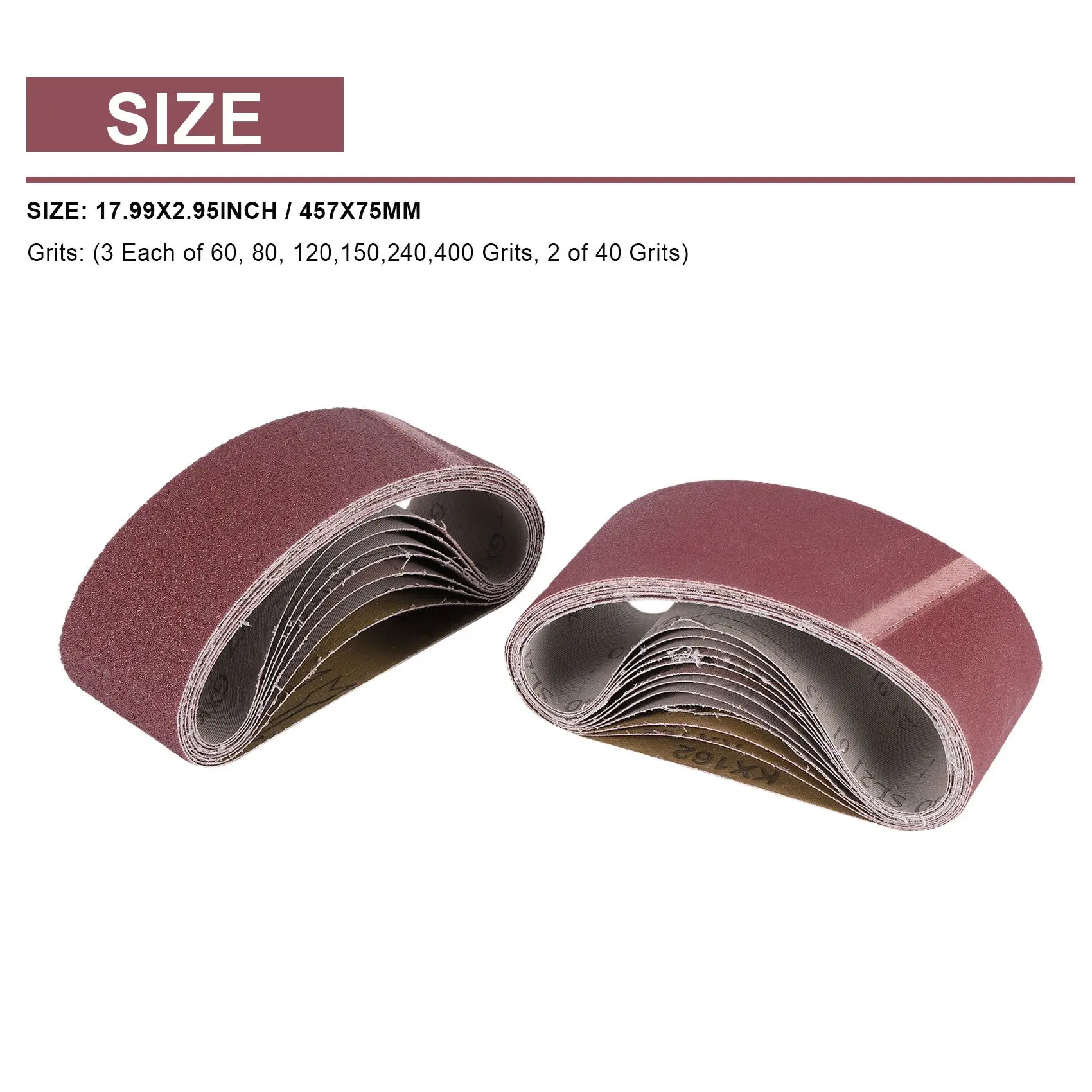 Ленточный шлифовальный станок 3X18 20 шт. ленточный (3 по 60 80 120150240400 зерна 2 из 40 зерен)