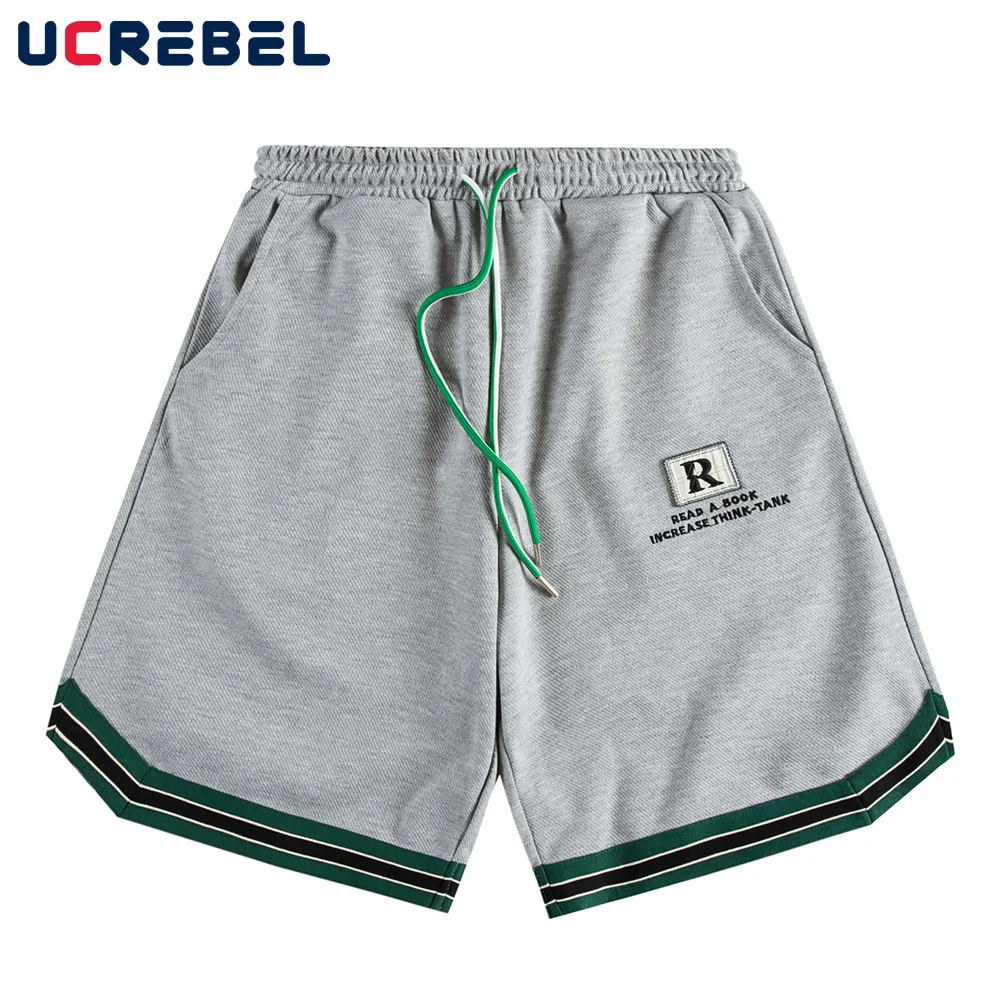 

Contrast Paneled Sweatshorts Mens Simple Short Pants Summer Drawstring Elastic Waist Half Pants Streetwear Casual Shorts Men