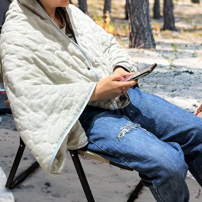 

Одеяло с подогревом, переносная шаль с 3 уровнями нагрева, для улицы, для осени и шеи