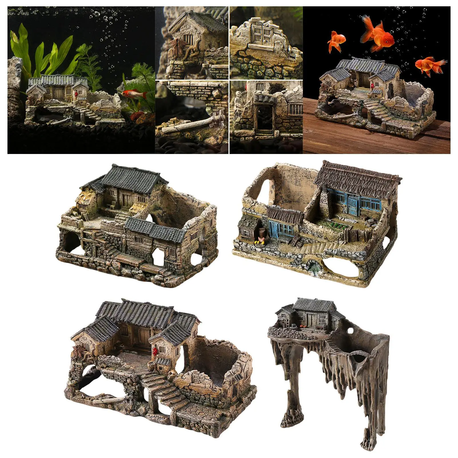 Аквариумное Убежище Домашняя Полиморфическая Статуя Украшение Для Рыб Черепах