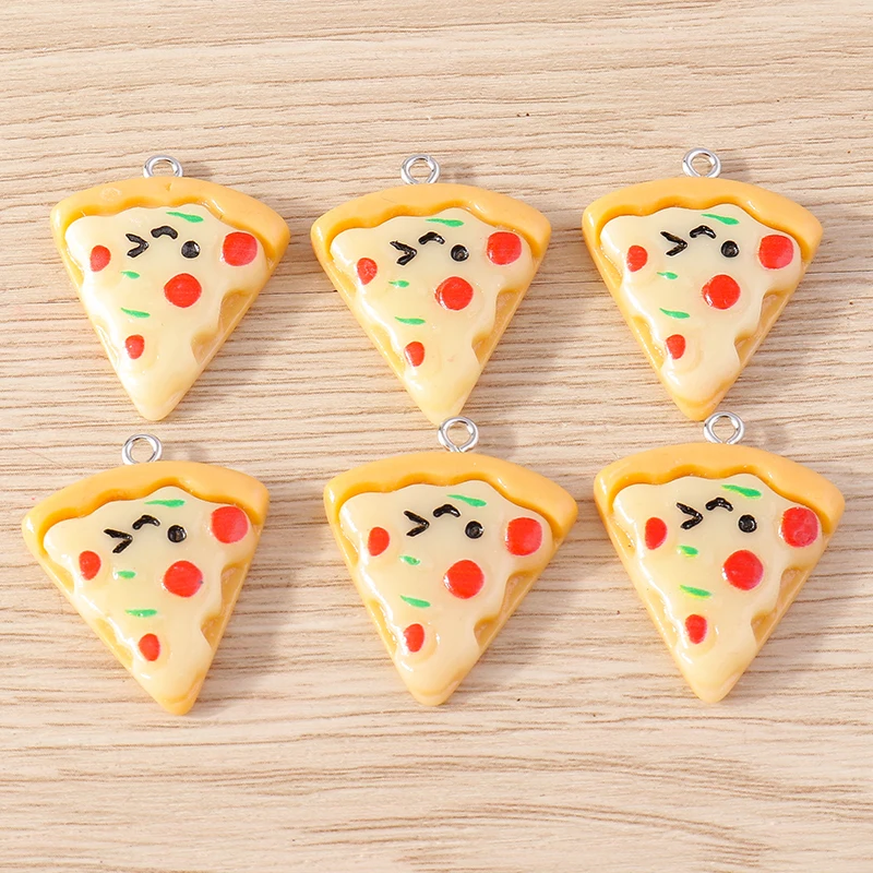 

15pcs Cute Pizza Charms Resin Food Charms Pendants for Jewelry Making DIY Earrigns Necklaces Handmade Bracelets Crafts Supplies