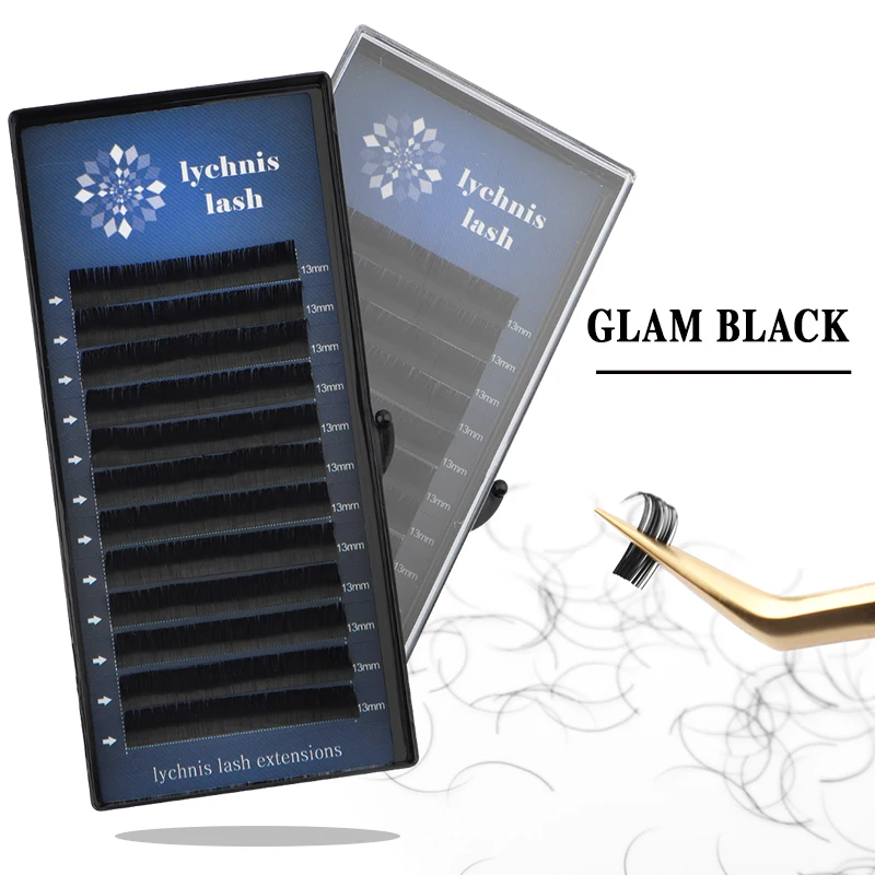 

Lychnis Faux Mink Eyelash Extension C D Individual Eyelashes Matte Black Russian Volume Private Label Lashes Makeup Cils