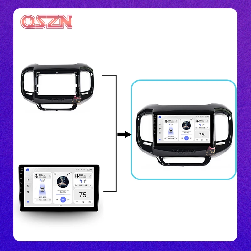 Купи 9 inch Car Fascia Radio Panel For Fiat Toro 2016-2019 canbus DVD Panel Dash Kit Install Adapter Console Frame Bezel Trim за 1,343 рублей в магазине AliExpress