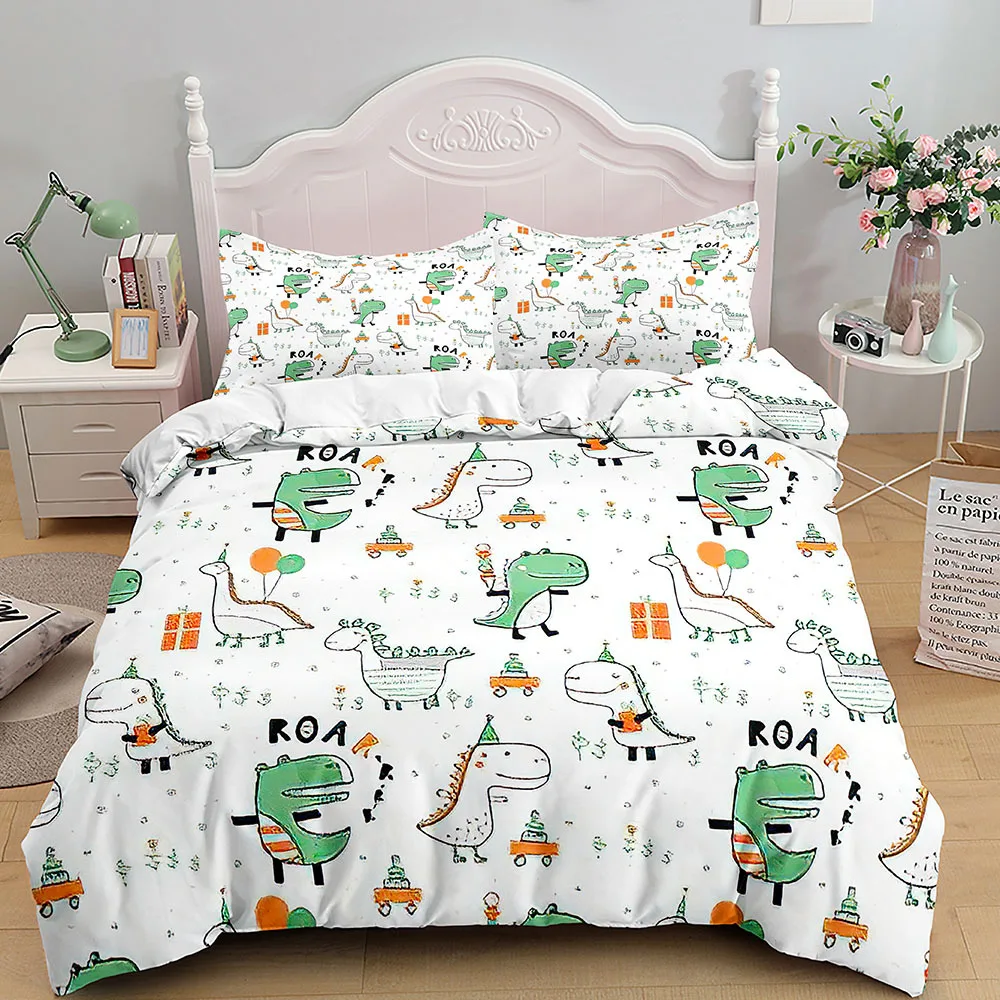 3D цифровая печать из трех частей милый мультяшный динозавр одеяло постельные