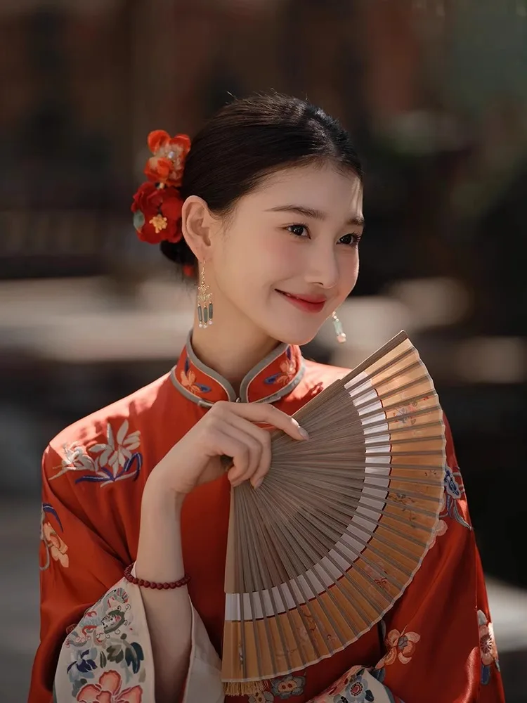 Bride Wedding Day Casual Clothes Dress for Toast Women New Chinese Sle National Morning Gowns Red Improved Cheo...