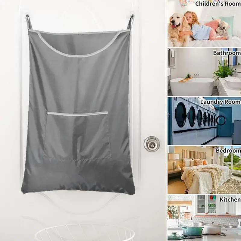 

Hanging Hamper Clothes Hanger Storage Rack Hooks Hanging Holding Dirty Clothes Storage Bag Hanging On The Washing Machine
