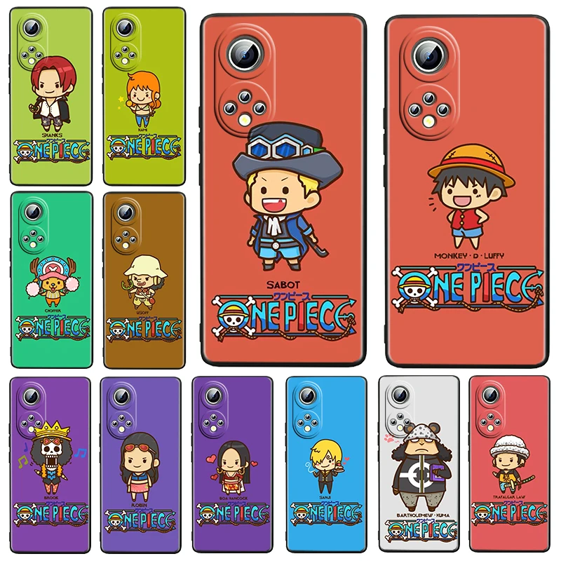

One Piece Anime Cute For Honor 60 50 30 20 20S Pro Plus 5G Magic3 Play5 5T Lite Soft Silicone Black Phone Case Fundas Capa Cover