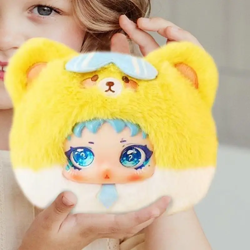 Маленький кошелек для монет кукла с головным убором забавный маленький брелок на