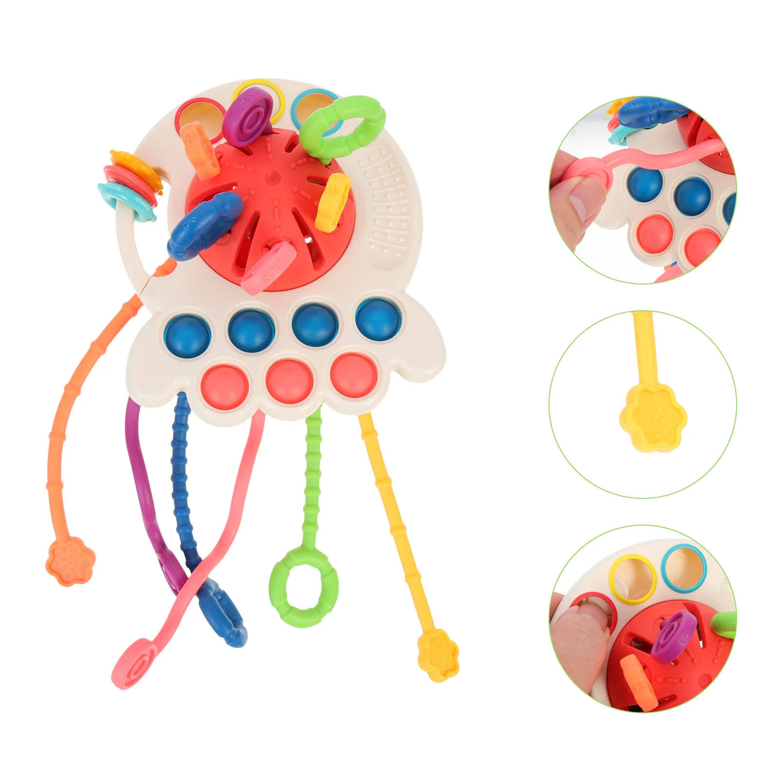 

Toy Baby Stringsilicone Sensoryoctopus Kids Rope Toddler Ufo Montessori Babies Activity Old Educational Year Pacify Development
