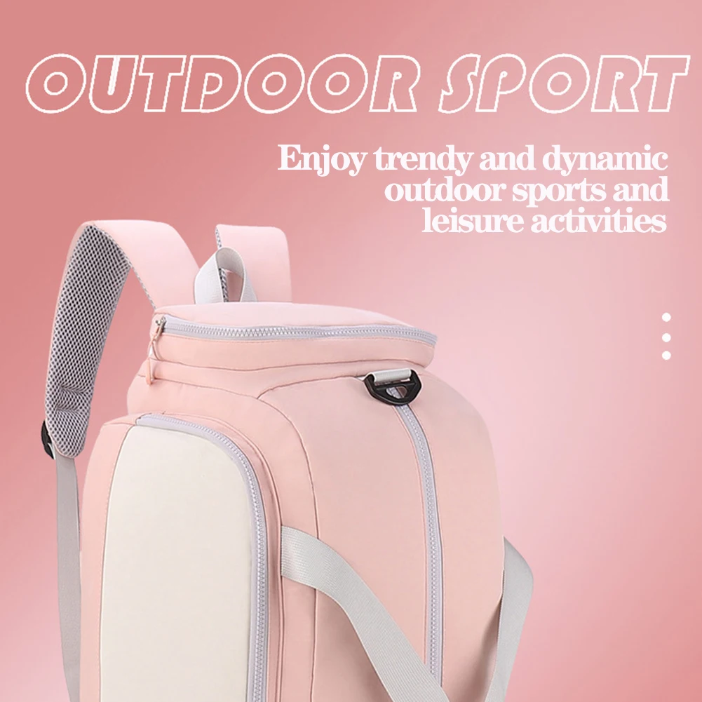 Zipper Wet And Dry Separation Fitness Backpack Lightweight Hiking Short Trip Pack For Outdoor Sports