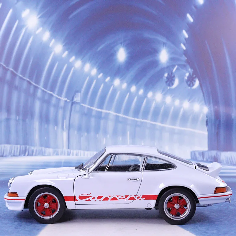 Welly 1:24 литая 1973 Porsche 911 Carrera RS спортивная машина классический металлический сплав