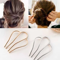 metal hairpins women u shape hair clip hairpins hair bun maker headwear hair accessories hair braiding tools styling twist clip
