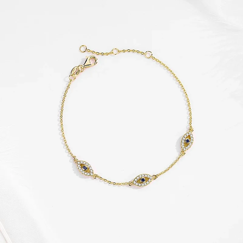 TONGZHE Шарм из стерлингового серебра 925 пробы браслет с синим глазом турецкий от