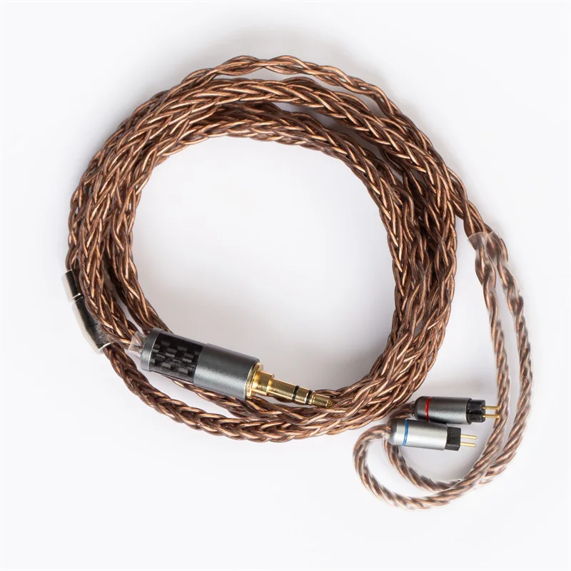 KBEAR Crystal-B 8Core 7N OCC Upgrade HiFi Earphone Litz PVC Cable MMCX/2Pin/QDC/TFZ Earbuds Headset For Robin TRI I3 Pro - купить по